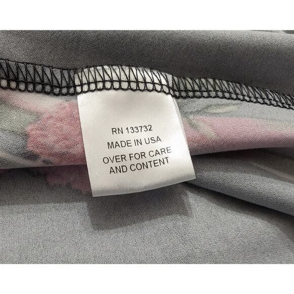 Vikki Vi Black Pink Floral Stripe Jacket Open Front Women's Size 1X - Picture 6 of 7